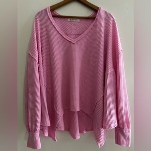 Free People We The Free Coraline Thermal Pink
Long Sleeve Top
Size: M